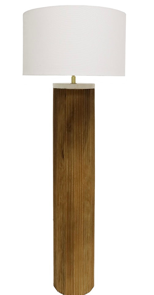 Annikki Floor Lamp | Wood and Marble