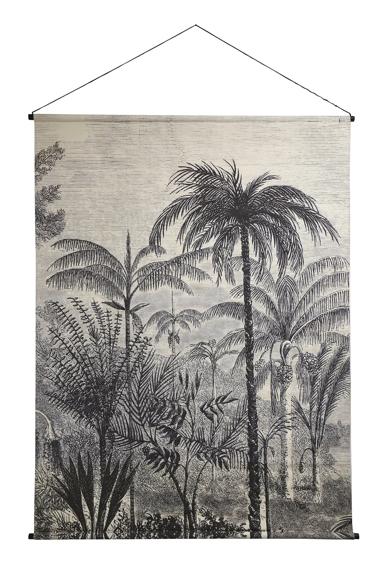 Hanging Wall Art | Palms Black/White