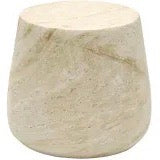 Travertine Round Side Table | Indoor/Outdoor