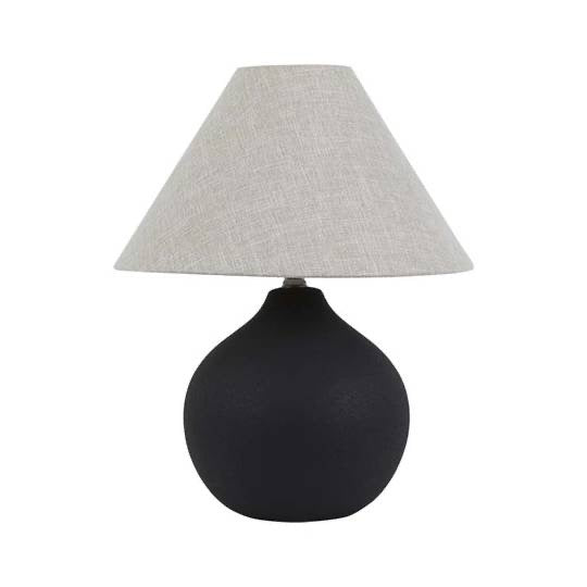 Toadstool Table Lamp | Black Sand