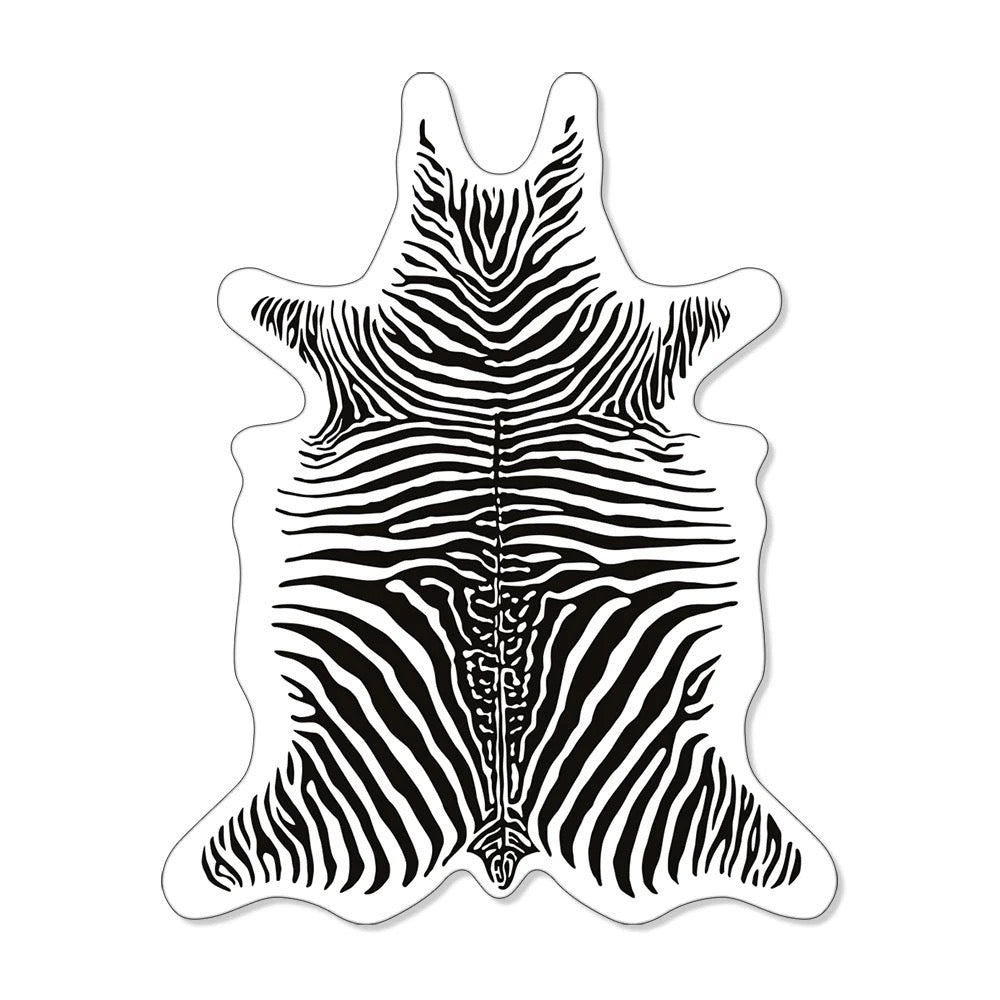 Zebra Vinyl Rug | Hide