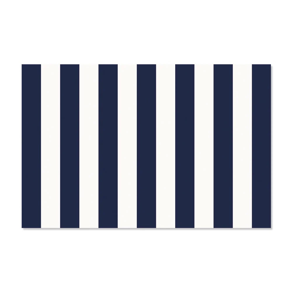 Kerio Vinyl Rug | Navy Blue and White