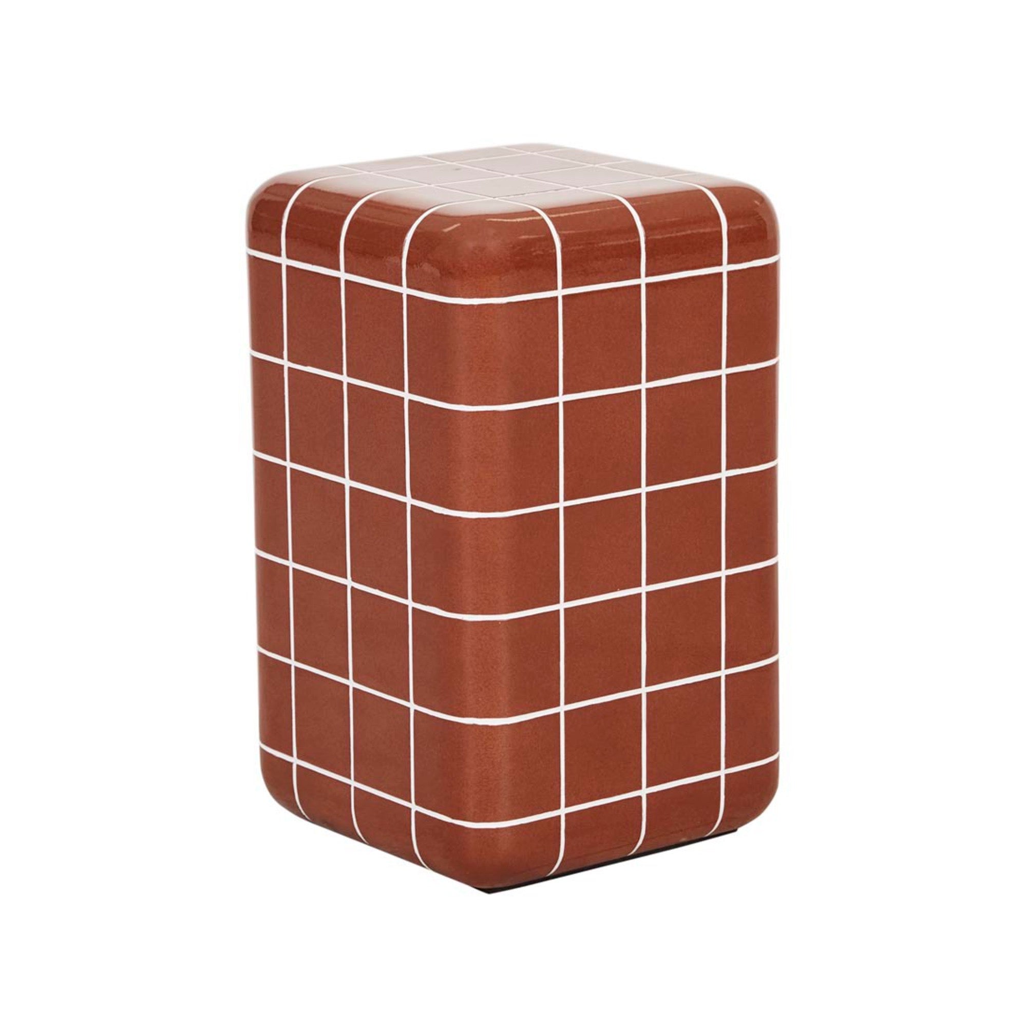 Seville Tile Side Table | Red