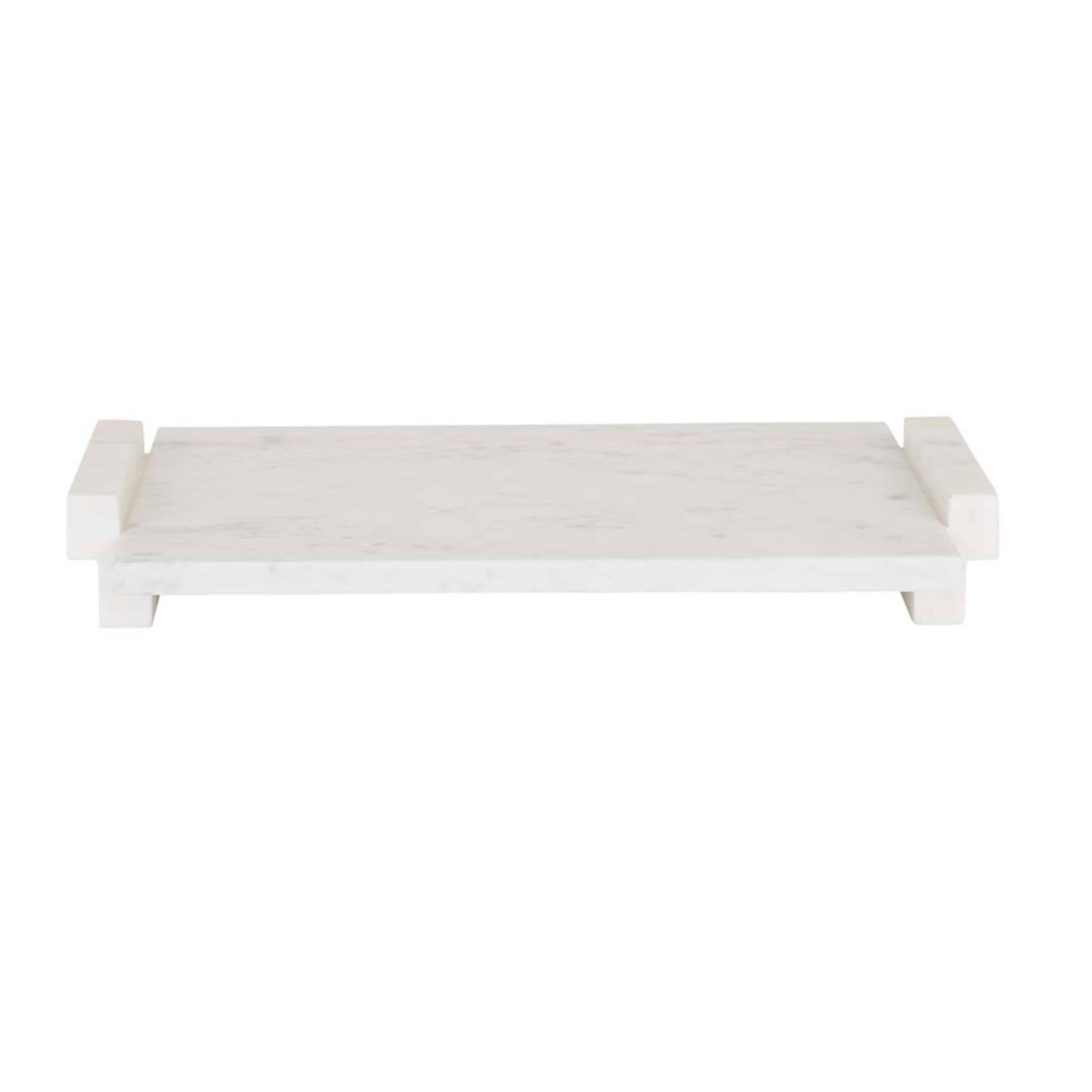 Rufus Hedra Rectangle Tray | White Marble