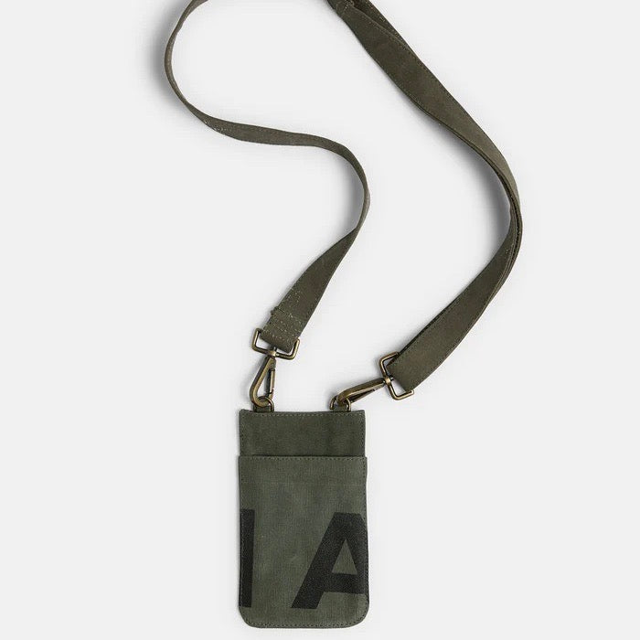 Pony Rider Land of Mates Phone Bag | Upcycled | Khaki