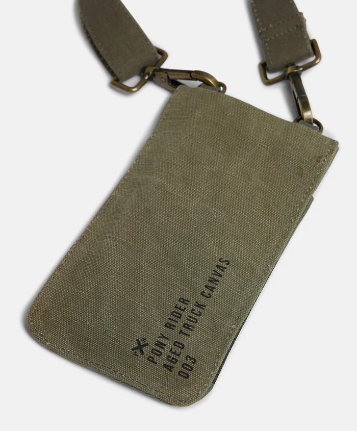 Pony Rider Land of Mates Phone Bag | Upcycled | Khaki