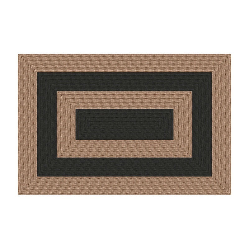 Bomet Vinyl Rug | Black and Natural