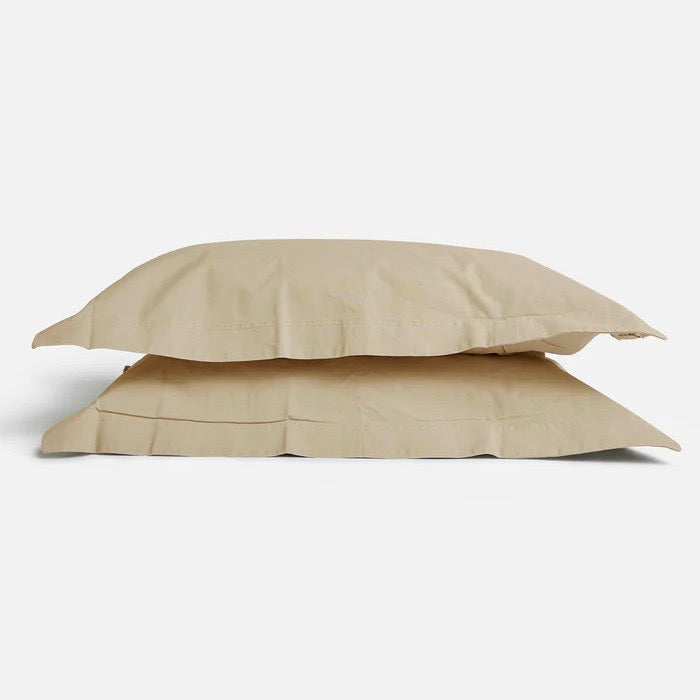 Pony Rider Organic Canvas Pillowcase Set | King | Light Safari