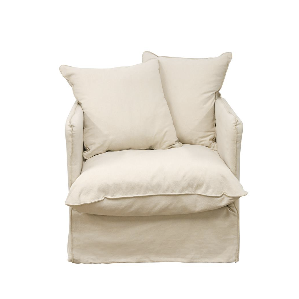 Dalia Linen Armchair | Oatmeal