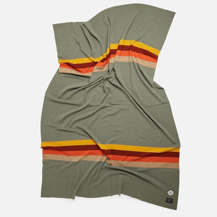National Wool Blanket | Khaki Multi Stripe