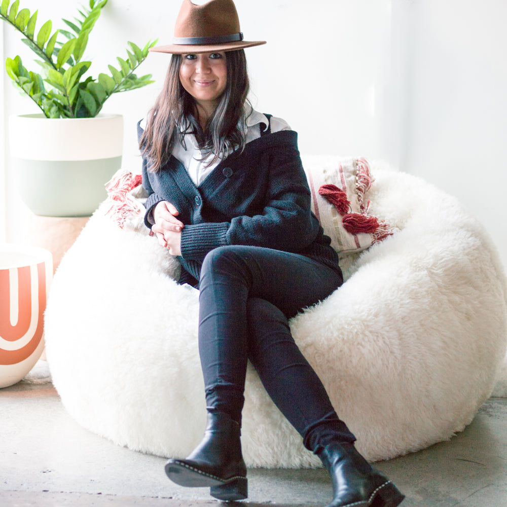 Shaggy Wool Beanbag