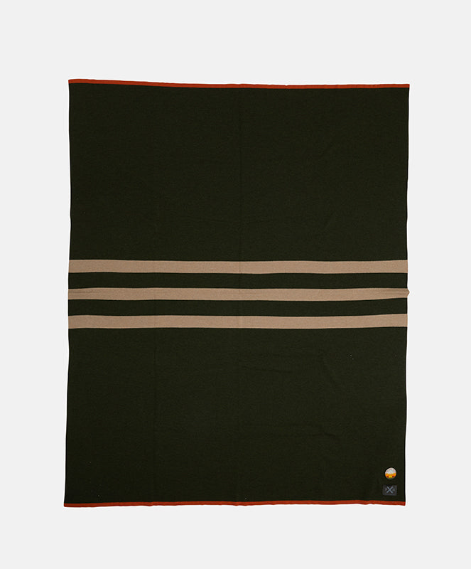 Pony Rider Outback Blanket - Khaki Melange W/Stripe