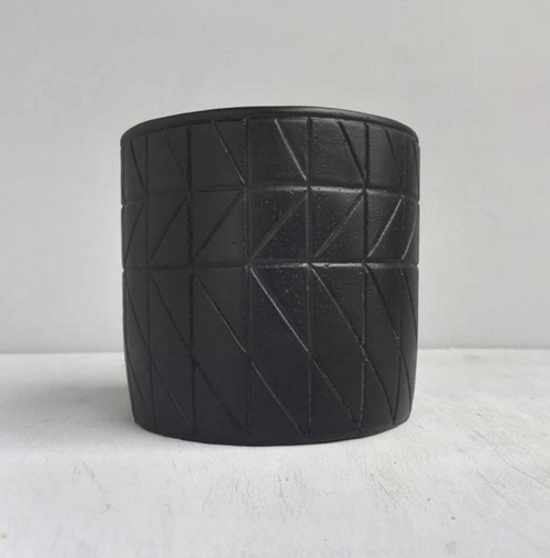 White Moose Concrete Planter - Black Apex 13cm