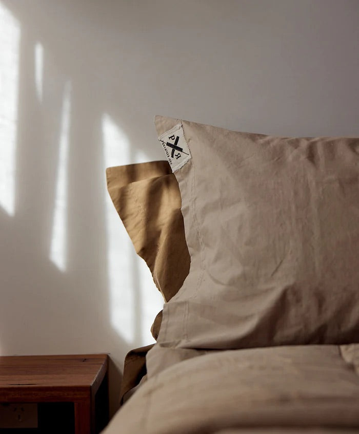 Pony Rider Organic Canvas Pillowcase | Light Safari | Standard