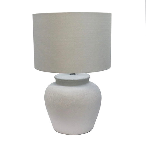 Cement Table Lamp | White