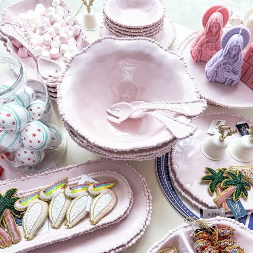Melamine Large Pearl Bowl - French Pink