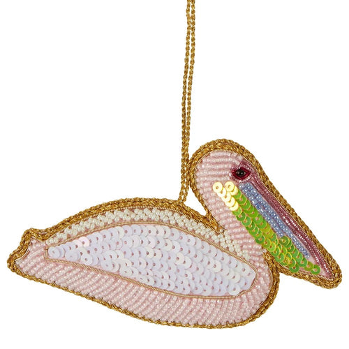 Sequin Pelican Hanging Ornament | Christmas Collection