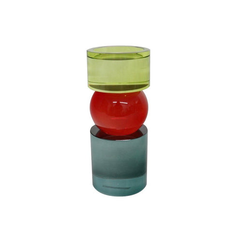 Crystal Candleholder | Multi Coloured | 24 cm
