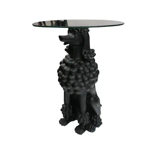 Posh Poodle Side Table | Matte Black