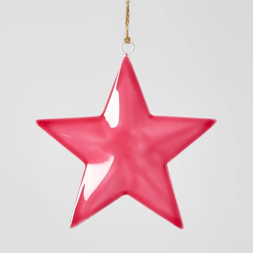 Nova Iron Star Pink Hanging Ornament | Christmas Collection