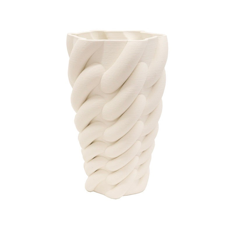 Textured Vase | White