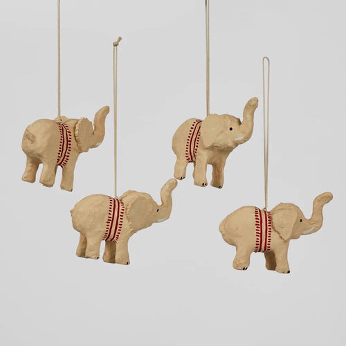 Elephant Hanging Ornament | Mache | Christmas Collection