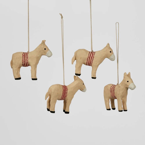 Donkey Hanging Ornament | Mache | Christmas Collection