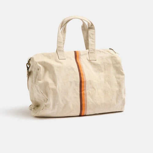 Pony Rider | Escapee Overnight Bag | Upcycled | Natural Stripe