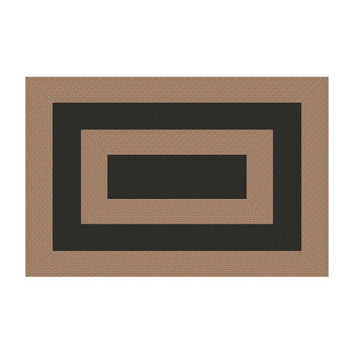 Bomet Vinyl Rug | Black and Natural