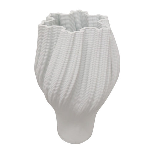Waved Vase | Arctic White | 33.5cm