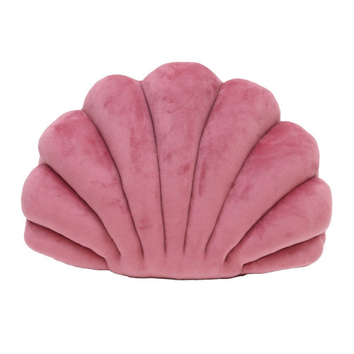 Clam Shell Cushion | Pink Velvet