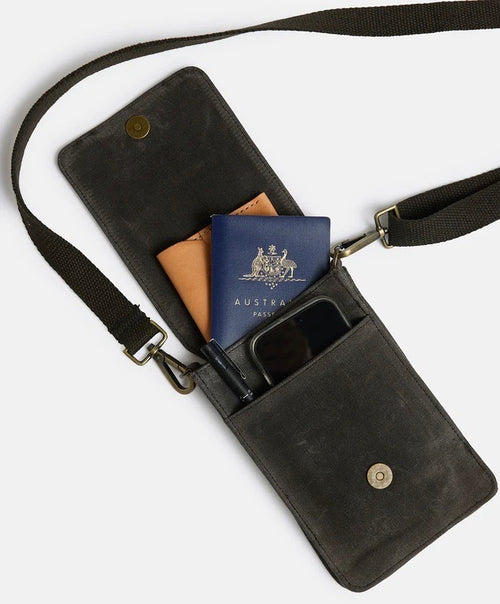 Pony Rider | Slow Road Phone Satchel | Black