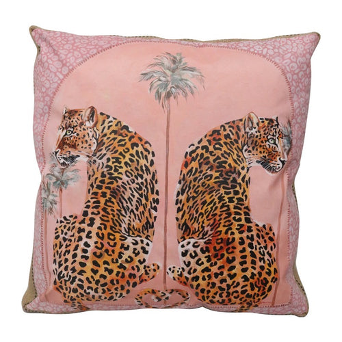 Art Icon Cushion | Pink Leopards