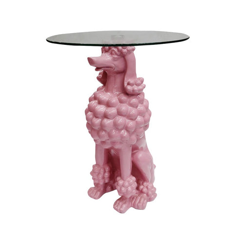 Posh Poodle Side Table | Bubblegum Pink