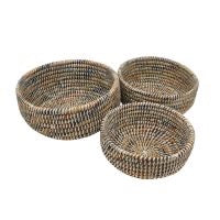 Kans Grass Fruit Bowls | Set of 3