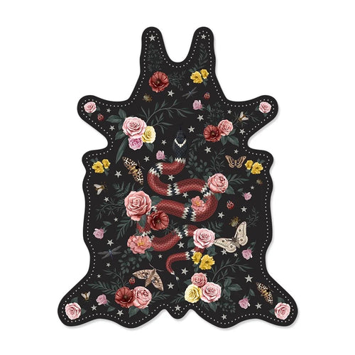Black Snake Vinyl Rug | Hide