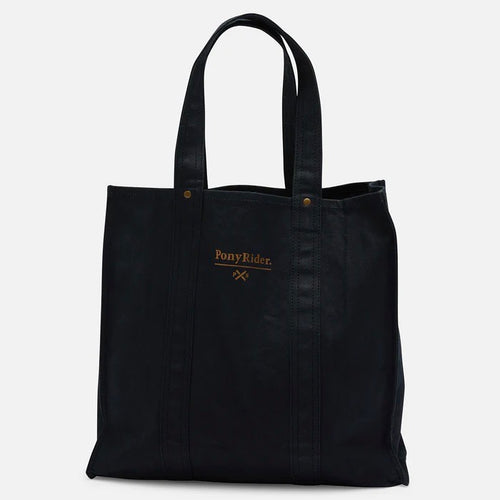Pony Rider Market Mini Canvas Tote Bag | Black