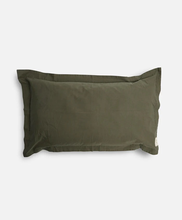 Pony Rider Organic Canvas Pillowcase | Khaki |Standard