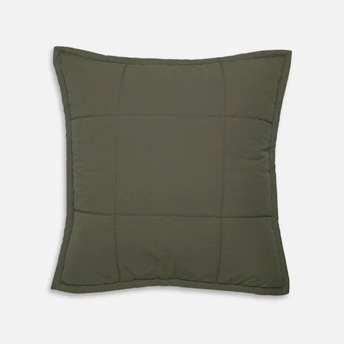Pony Rider Organic Cabin Quilted Sham | Khaki