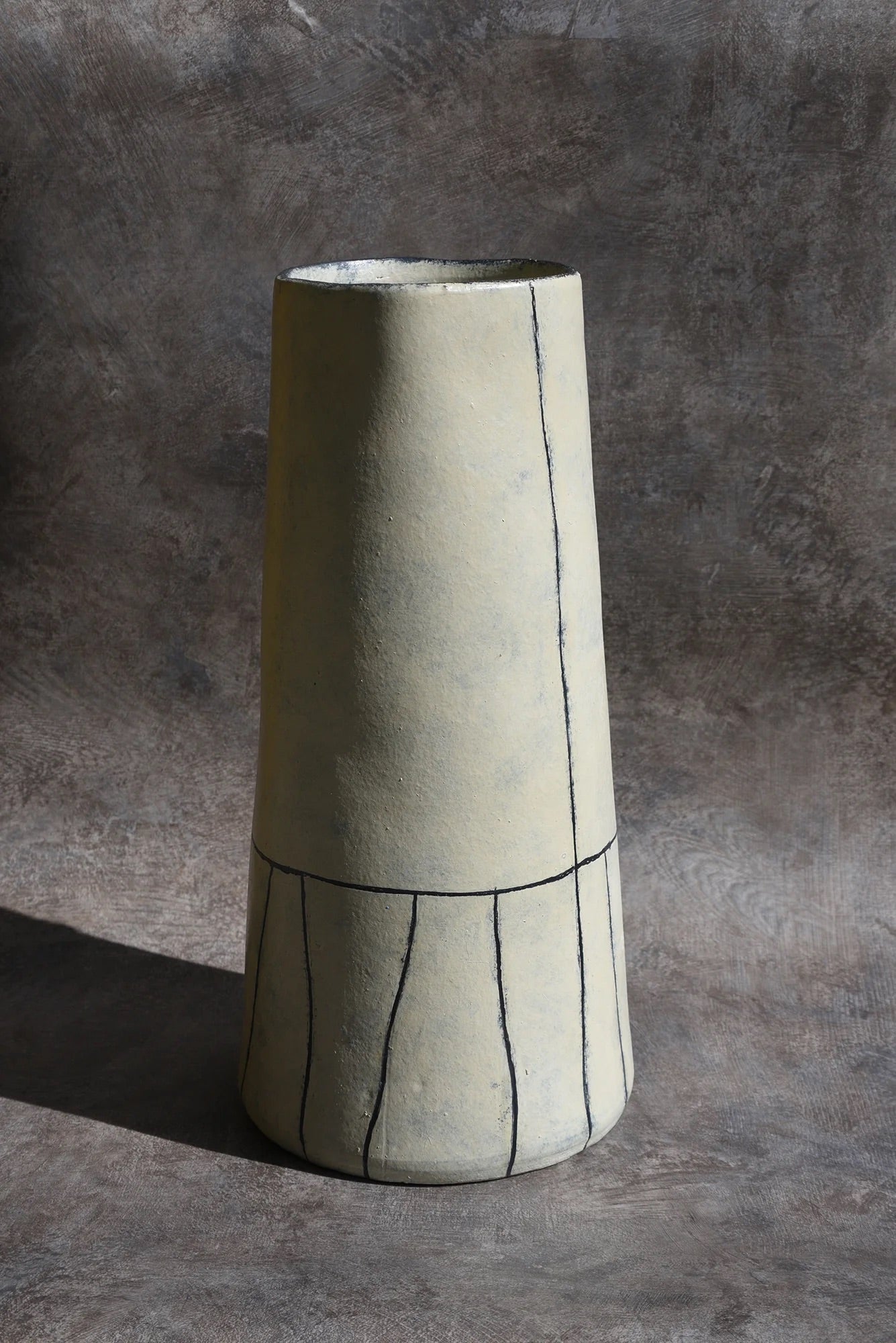 Iris Slab Vase | Vertically Striped