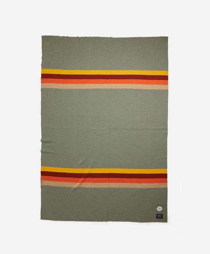 National Wool Blanket | Khaki Multi Stripe