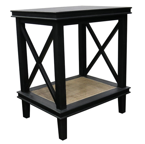 Kelvin Side Table - Black - Rattan
