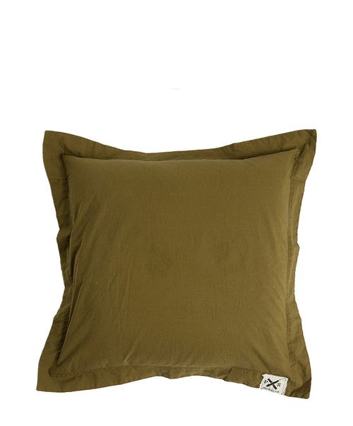 Pony Rider Organic Canvas Sham - Kelp