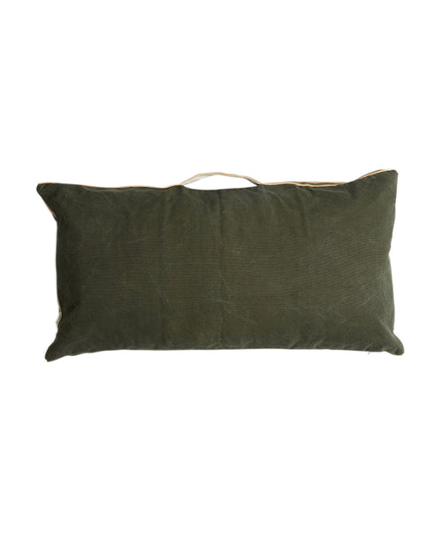 Pony Rider Mr Slow Cushion Cover - Khaki Olive | Pink Detail 85*45