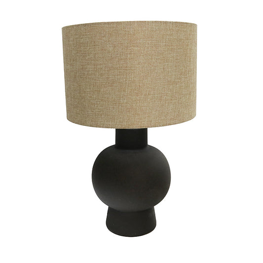 Cadenza Table Lamp - Stone + Natural Shade