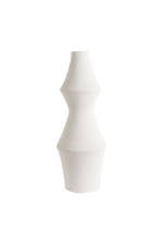 Double Angle Ceramic Vase - White