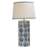 Blue + White Ceramic Lamp