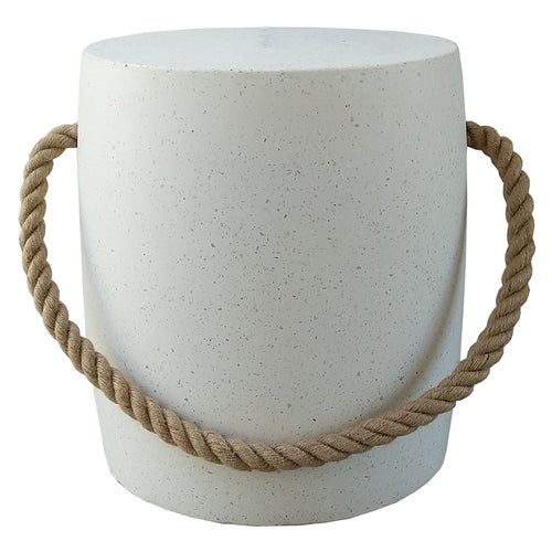 Czech Rope Stool - White Terrazzo