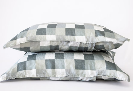 Shades Of Green Linen Pillowcase Pair