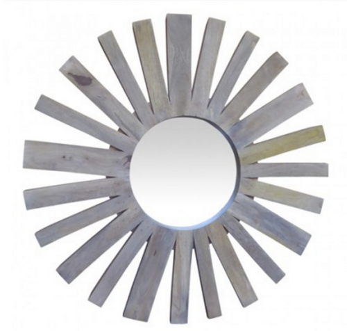 Loft Collection Wooden Sunburst Mirror